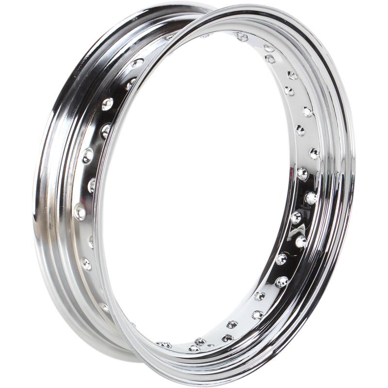 Chrome 40 Spoke Custom Spun Steel Rim - 18x4.25in.