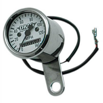 1 7/8in. Mini Mechanical Speedometer - 2240:60 Ratio - White Face