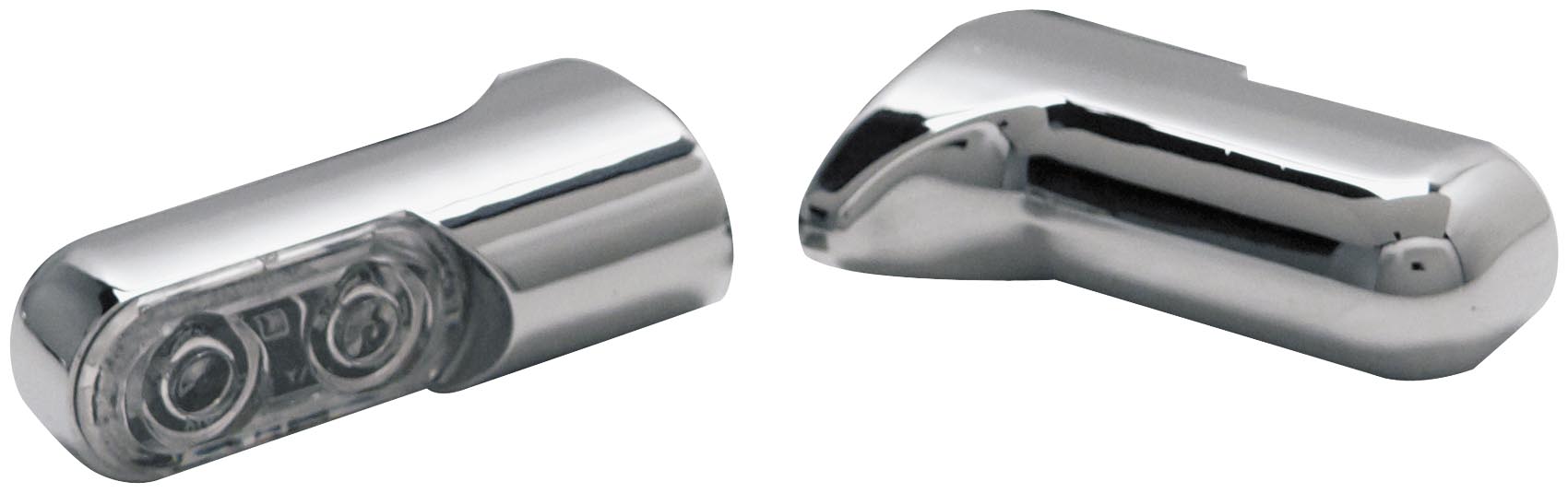 Direct Bolt-On Rear Turn Signals with Power LED - Chrome - Red LED