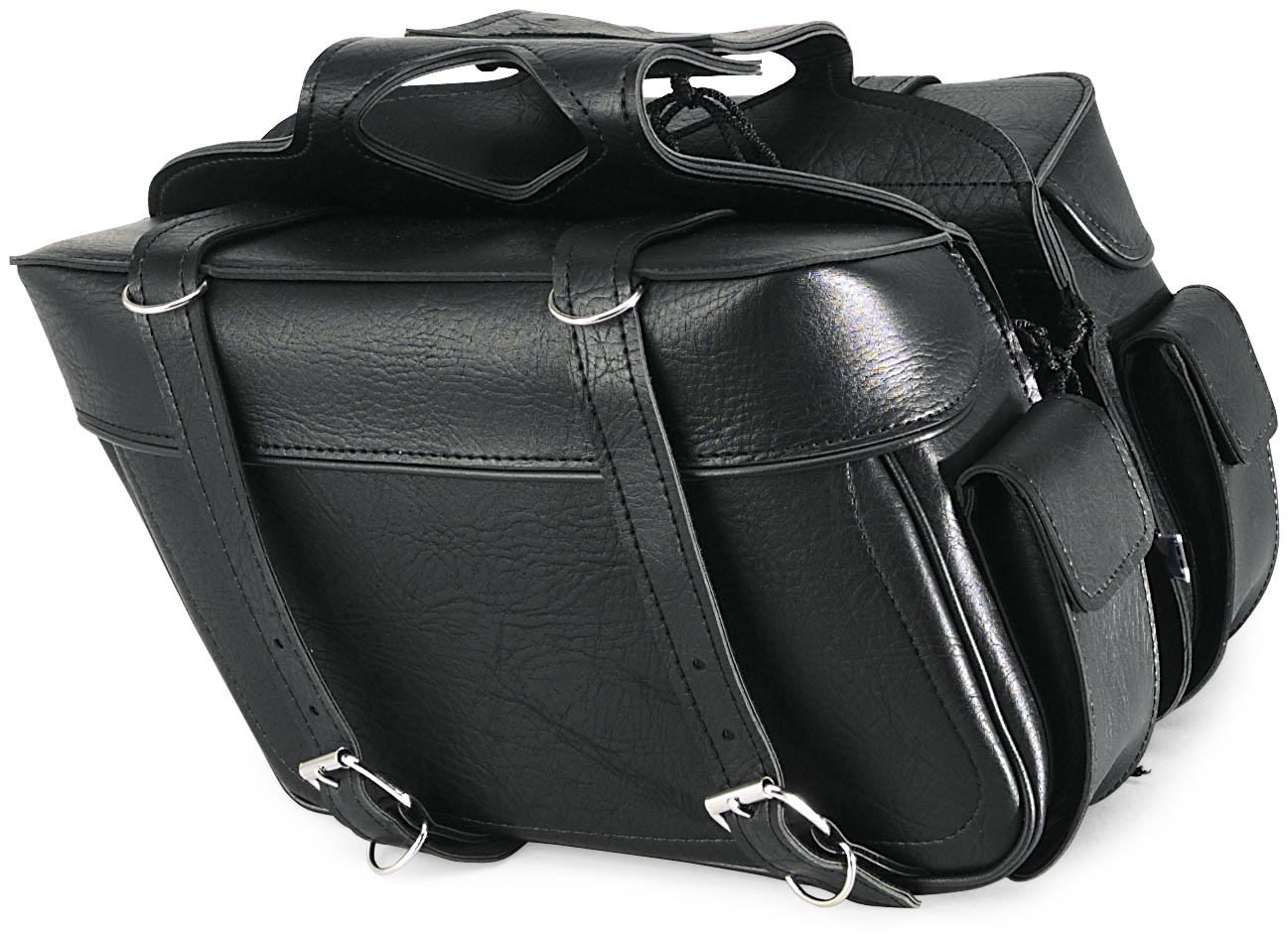 Box Style Slant Saddlebag - Plain - X-Large - 21in.L x 6in.W x 11in.H