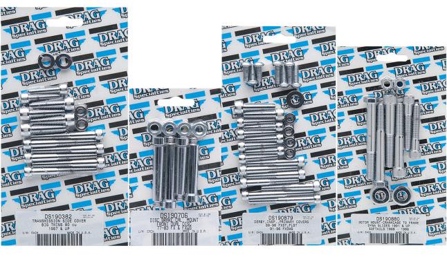 Socket-Head Transmission Top Cover Bolt Set - Knurled Style - Chrome