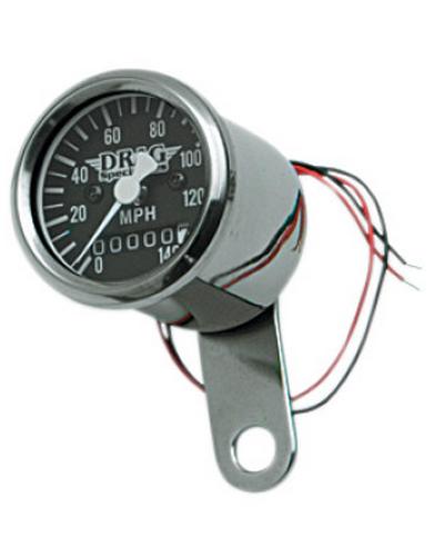 1 7/8in. Mini Mechanical Speedometer - 2240:60 Ratio - Black Face