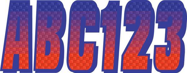 Series 300 Carbon Fiber Registration Kit - Gradation - Red/Purple