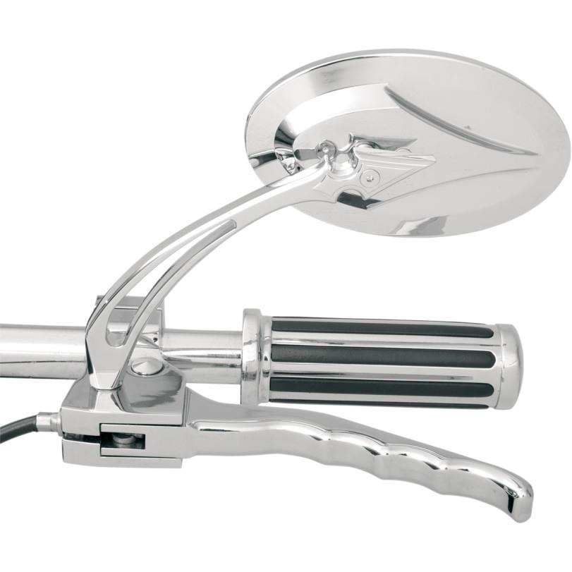 Touring Oval Mirrors - Slayer Stem with 5 3/4in. Length