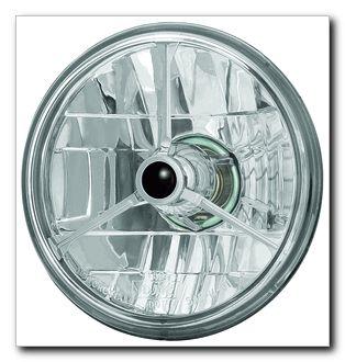 5 3/4in. Diamond-Cut Trillient Headlight with Black Dot and Rocket Bulb Cover