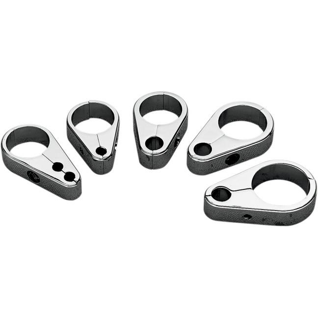 Chrome Die-Cast Cable Guide - Clutch Cable Clamp 2in.