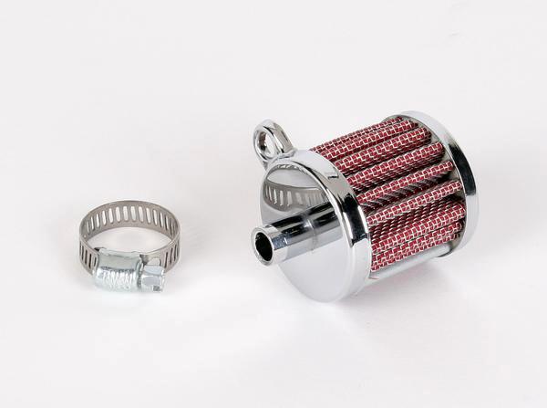 Mini Crankcase Vent Filter - Chrome