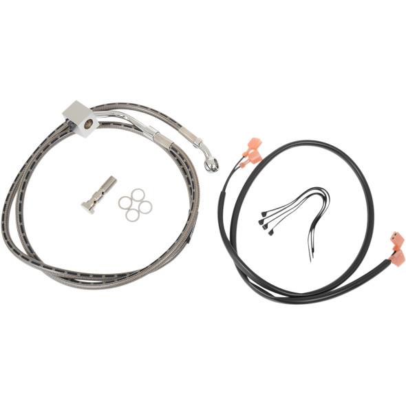Braided Rear Brake Line Kit - Stainless