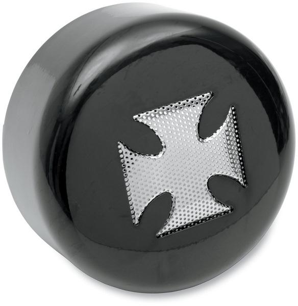 Horn Cover - Black with Chrome Cross Insert