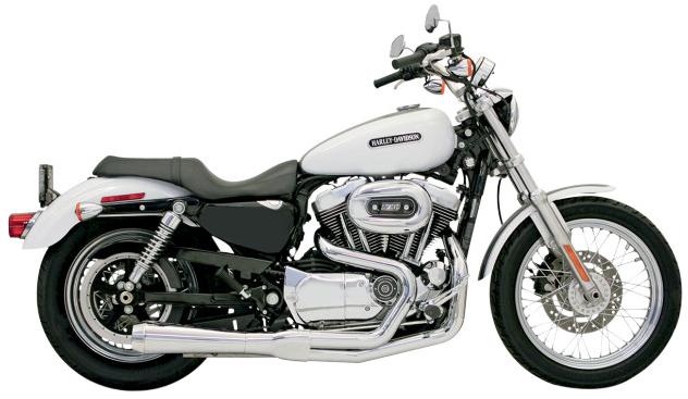 Road Rage 2:1 Short Upswept Megaphone Exhaust System - Chrome
