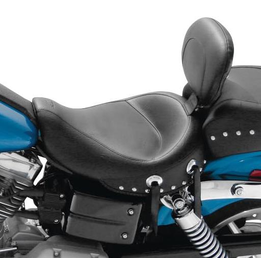 Wide Touring Studded Solo Seat with Driver Backrest