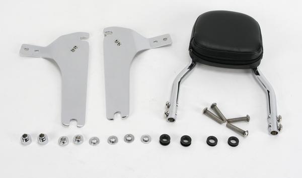 Complete Short Steel Backrest and Mounting Kit with 6in x 6in Pad