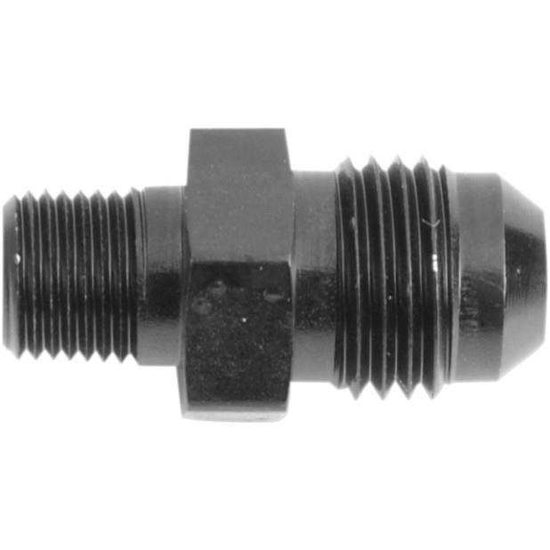 -6 AN 1/4in. NPT Straight Flare to Pipe Adapter - Black