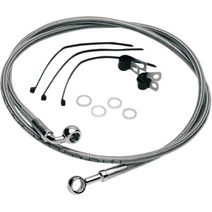 Standard Length Front Stainless Steel Brake Line Kit - Black Vinyl