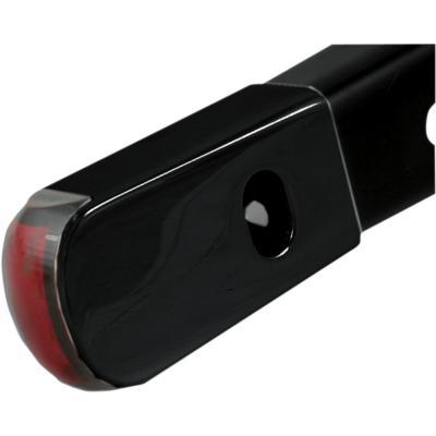 Fender Strut LED Marker Lights - Black Anodized with Red LED - Smoke Lens