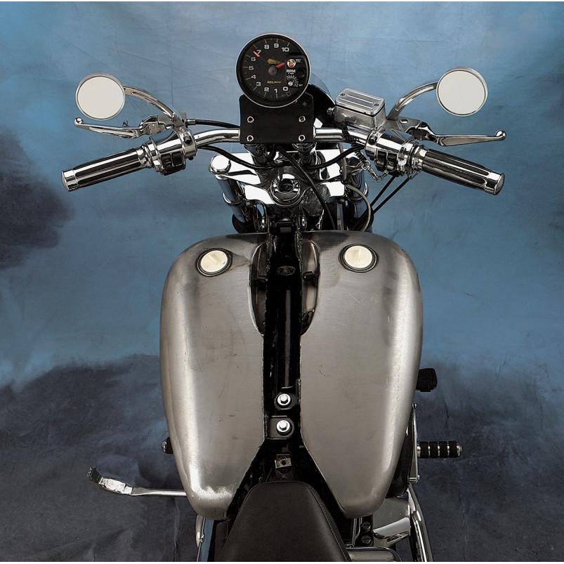 5.2 Gal Two-Piece Flat-Side Gas Tank w/ Dual Screw-In Caps - 2in. Extended