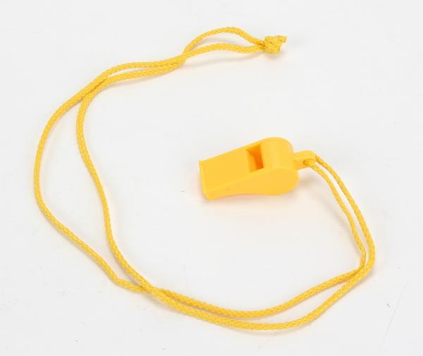 Whistle with Neck Cord - Yellow