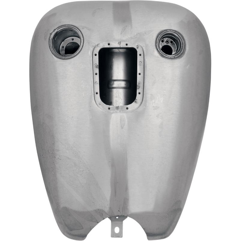 Dash Style One-Piece Gas Tank w/ One Screw & Dummy Bung for OEM Gas Gauge - 2in. Extended