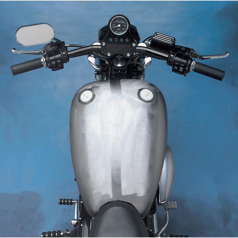 QuickBob Extended Smooth-Top Rubber-Mount Gas Tank - Twin-Cap Style