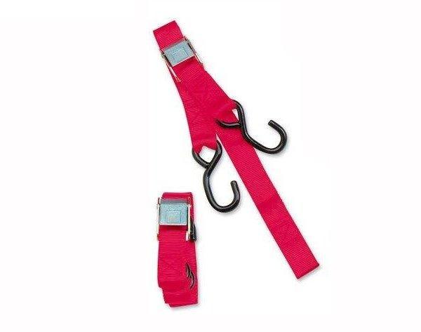 Heavy Duty Cam Buckle Tie-Down with Built-In Assist - Red