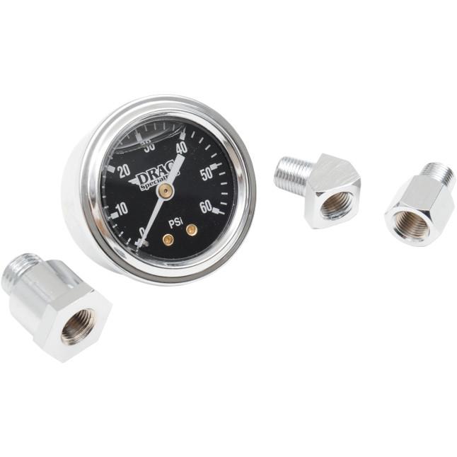 1 3/4in. Deluxe Liquid-Filled Oil Pressure Gauge Kit - 60lb. - Black Face Dial