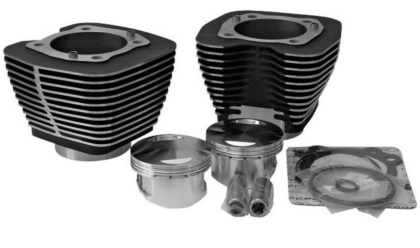 Bolt-On Big Bore Kit (98in. Domed) - Bore 3.938in. - 10.5:1 Compression - Black/Highlighted Fins