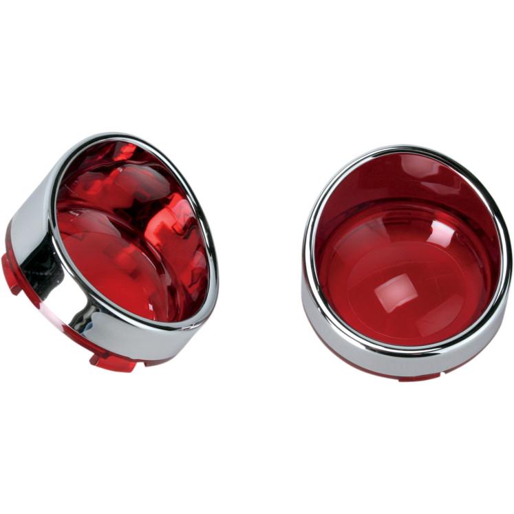 Visor style Bezel and Lens for Deuce style Turn Signals - Red