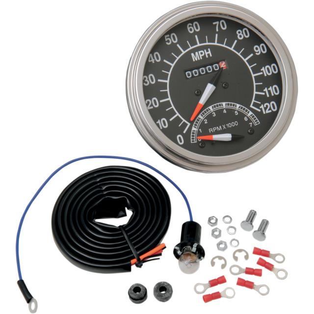 5in. Dash Mount 2:1 Speedometer - 68-84 Face with 12V Tach