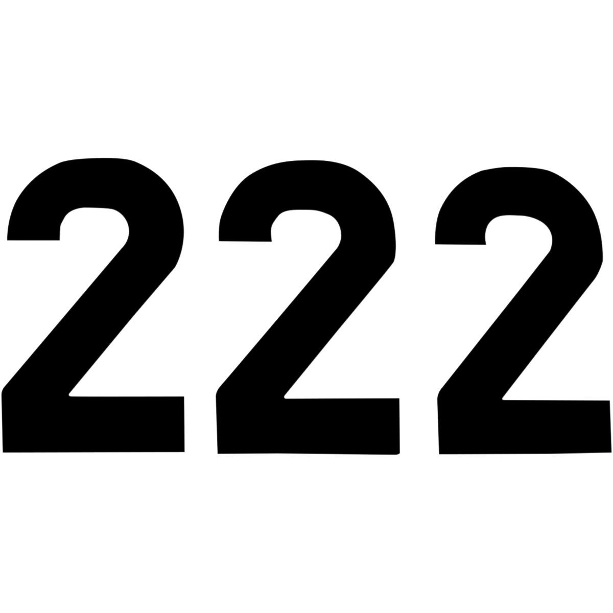 Pros Stick-On Number - 8in. - No.2 - Black