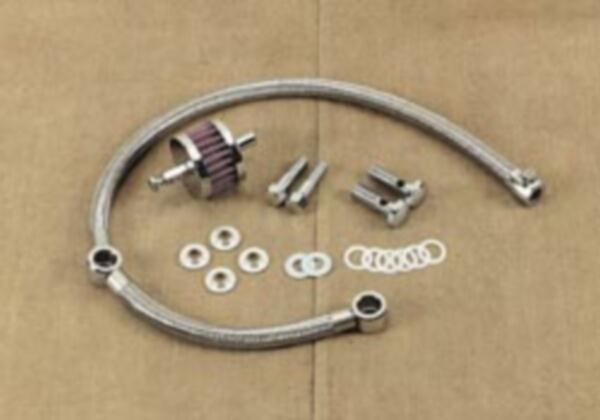 Braided Hose Crankcase Breather Kit