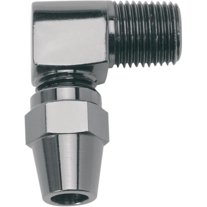 Pro System II Renegade Black Steel Male 90deg. Master Cylinder/Caliper Fitting - 1/8in.