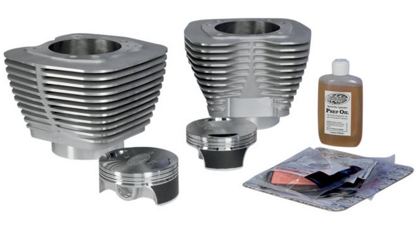 Bolt-On Big Bore Kit (98in. Domed) - Bore 3.938in. - 10.5:1 Compression - Silver