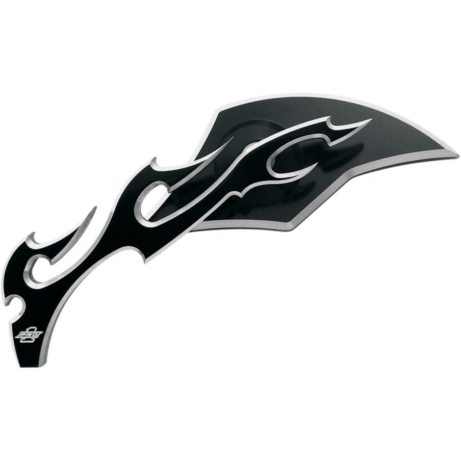 Large Flame Mirror - Left - Black