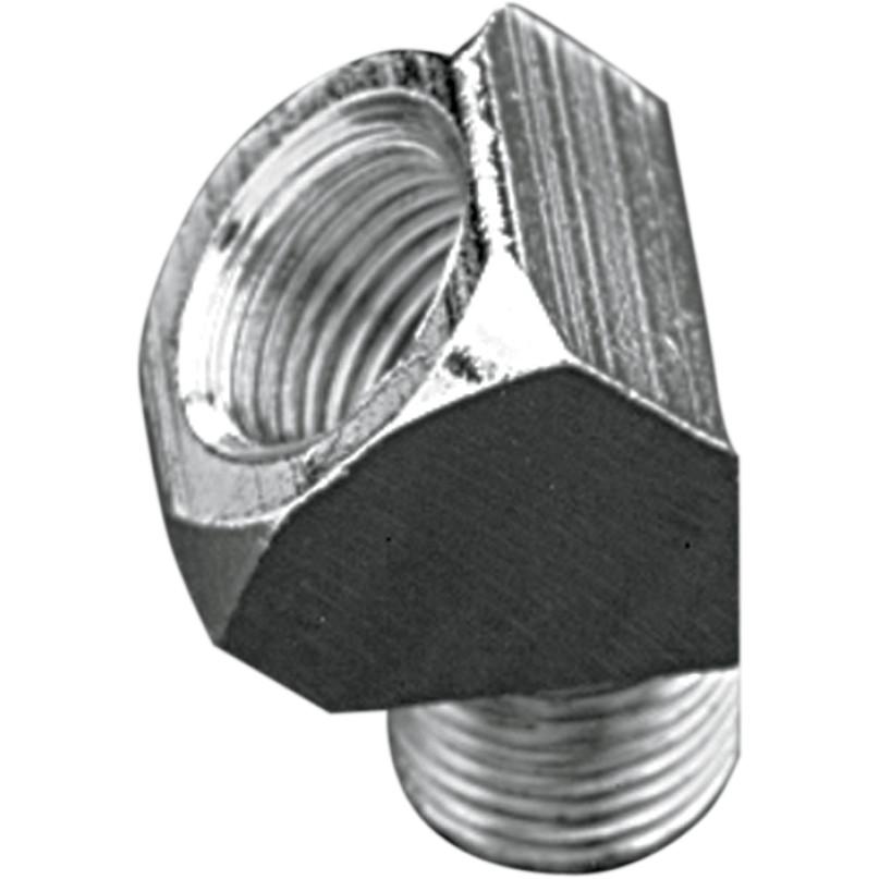 Oil Gauge Fitting - 45deg. Elbow - 1/8in. Male NPT to 1/8in. female NPT