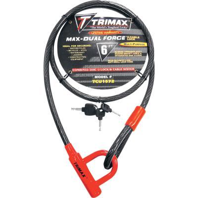Trimaflex Coiled Lock - 72in. Cable with U Lock