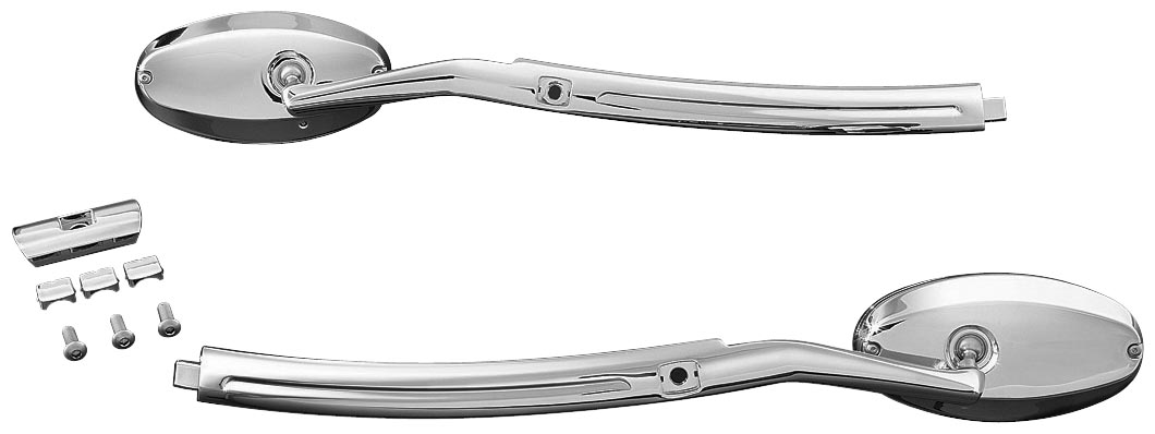 Windshield Mounted Eclipse Mirrors - Chrome
