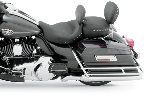 Studded Super Solo Seat with Removable Driver Backrest - Black Studs