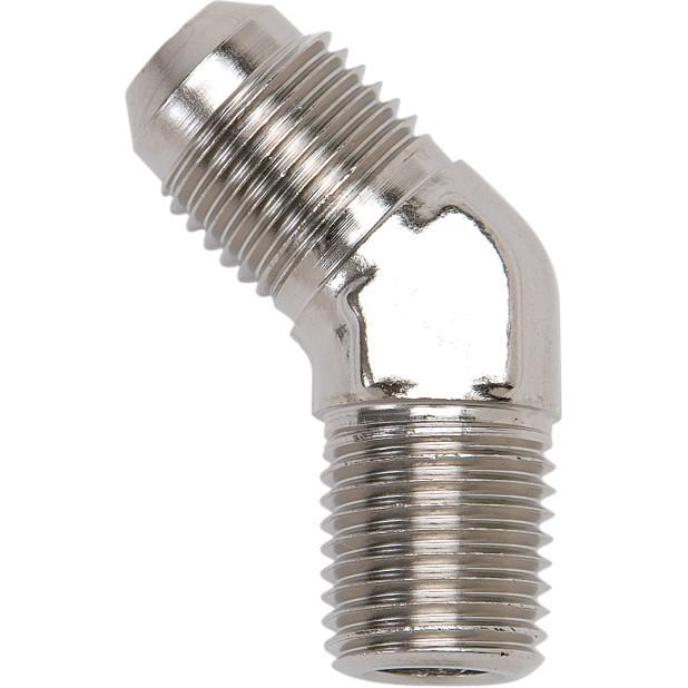 -6 AN 1/4in. NPT 45 Degree Flare to Pipe Adapter - Endura