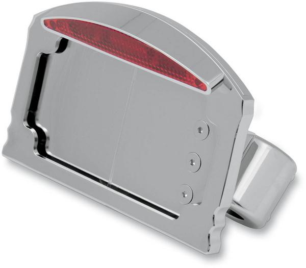 Swingarm Mount Taillight/License Plate Mount - Half-Moon - Flat Horizontal
