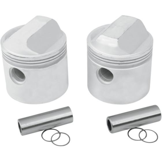 Piston Kit (900cc., 3in. Bore) - .010 Oversize, 9:1