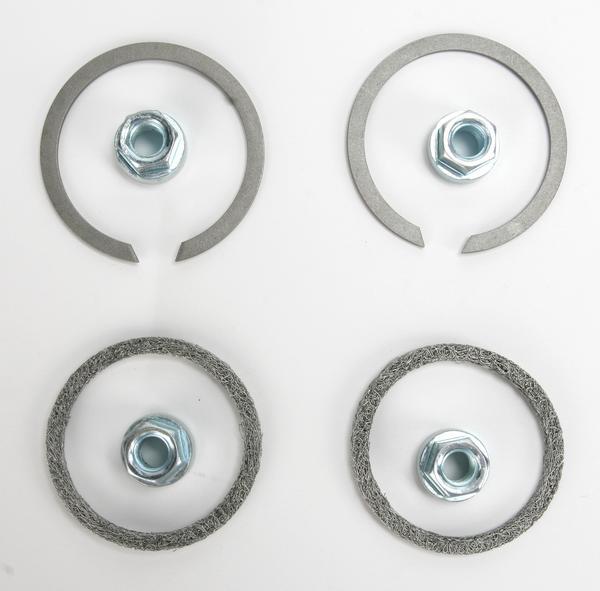 Exhaust Port Gasket Kit - Stainless Steel Wire Gaskets and Heavy-Duty Hex Nuts