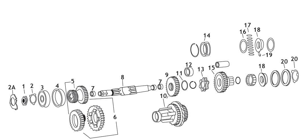 Mainshaft Gear Bushing - 2nd or 3rd Gears (12)