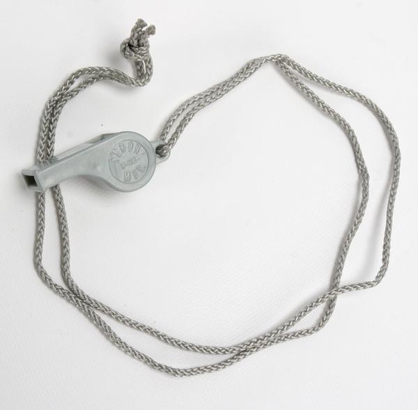 Whistle with Neck Cord - Gray