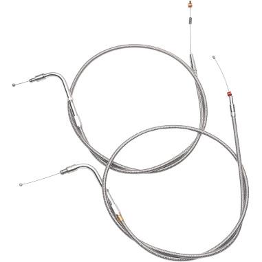 Stainless Clear-Coated Throttle Cable (+6in.)