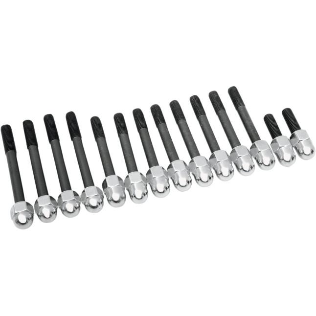 Cylinder Base Nut Kit - Acorn Style - Chrome
