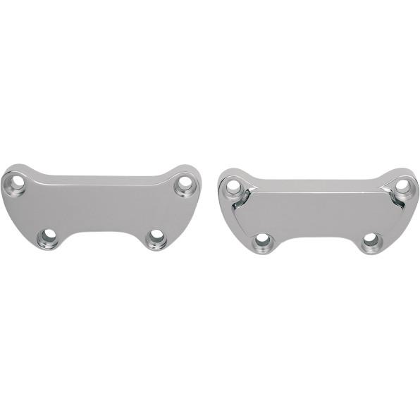 Handlebar Clamp - Chrome - Scalloped