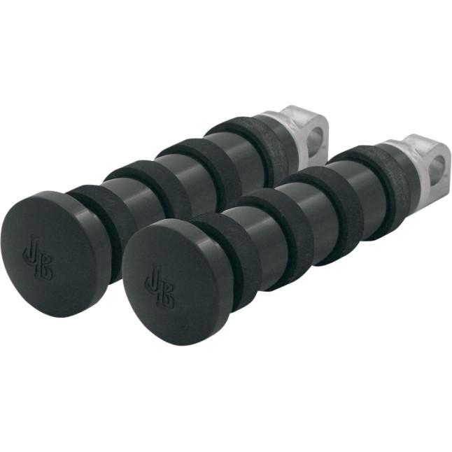 Male Mount Footpegs - 1in. Wide Band - Black
