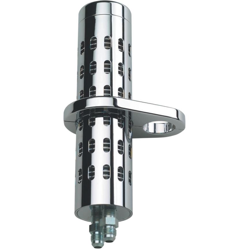 Oil Cooler Kit for 1in. to 1 1/4in. Frame Tubes - Chrome