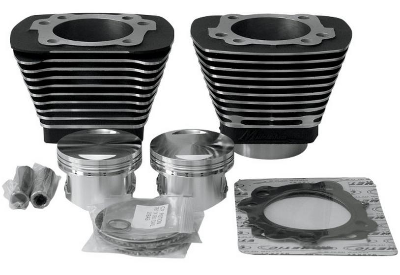 Bolt-On Big Bore Kit (85in. Domed) - Bore 3.563in. - 10.5:1 Compression - Black/Highlighted Fins