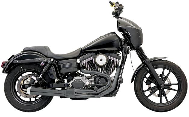 Road Rage 2:1 Short Upswept Megaphone Exhaust System - Black